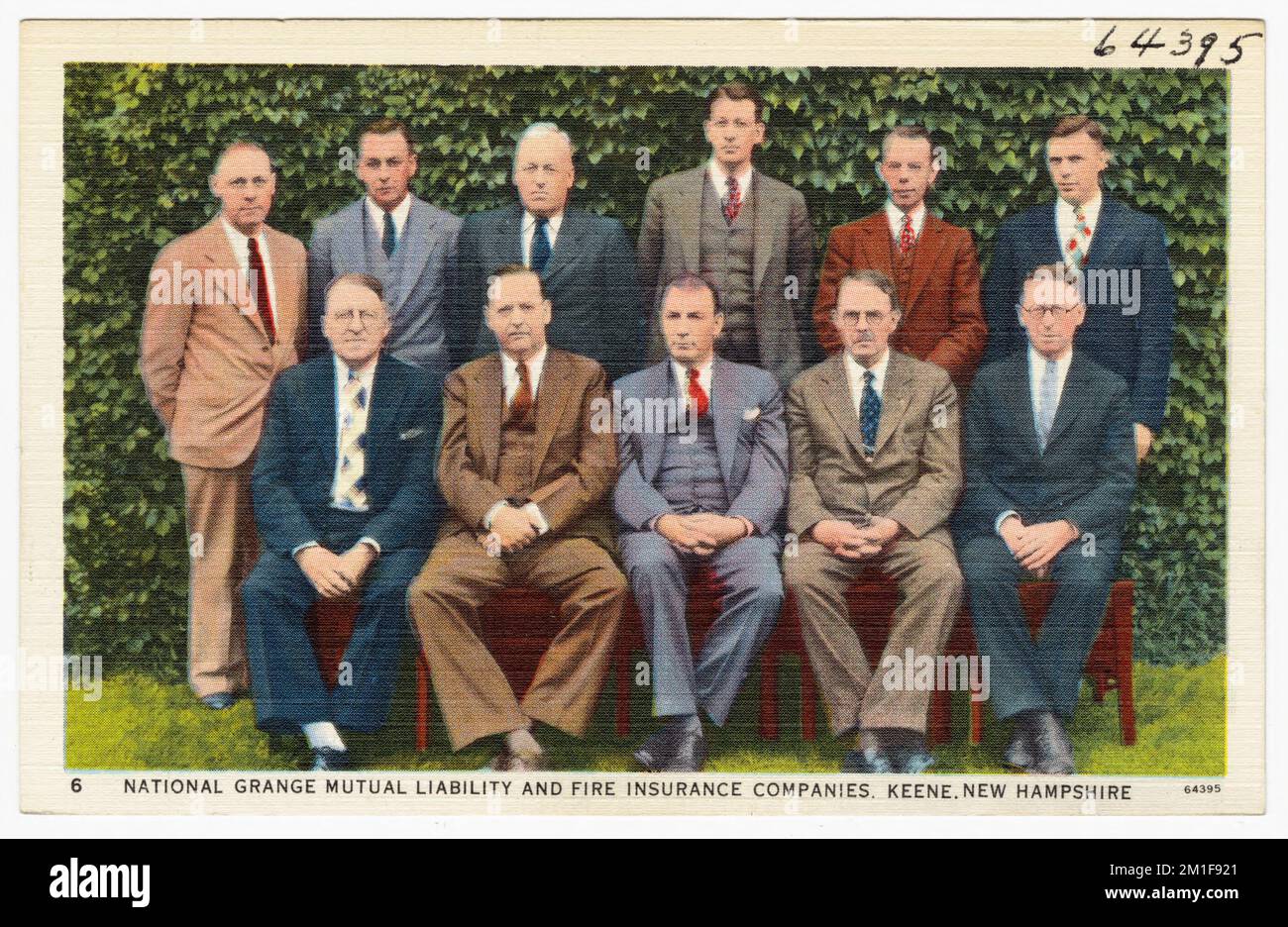 National Grange Mutual Liability and Fire Insurance Companies. Keene, New Hampshire, strutture commerciali, Tichnor Brothers Collection, cartoline degli Stati Uniti Foto Stock