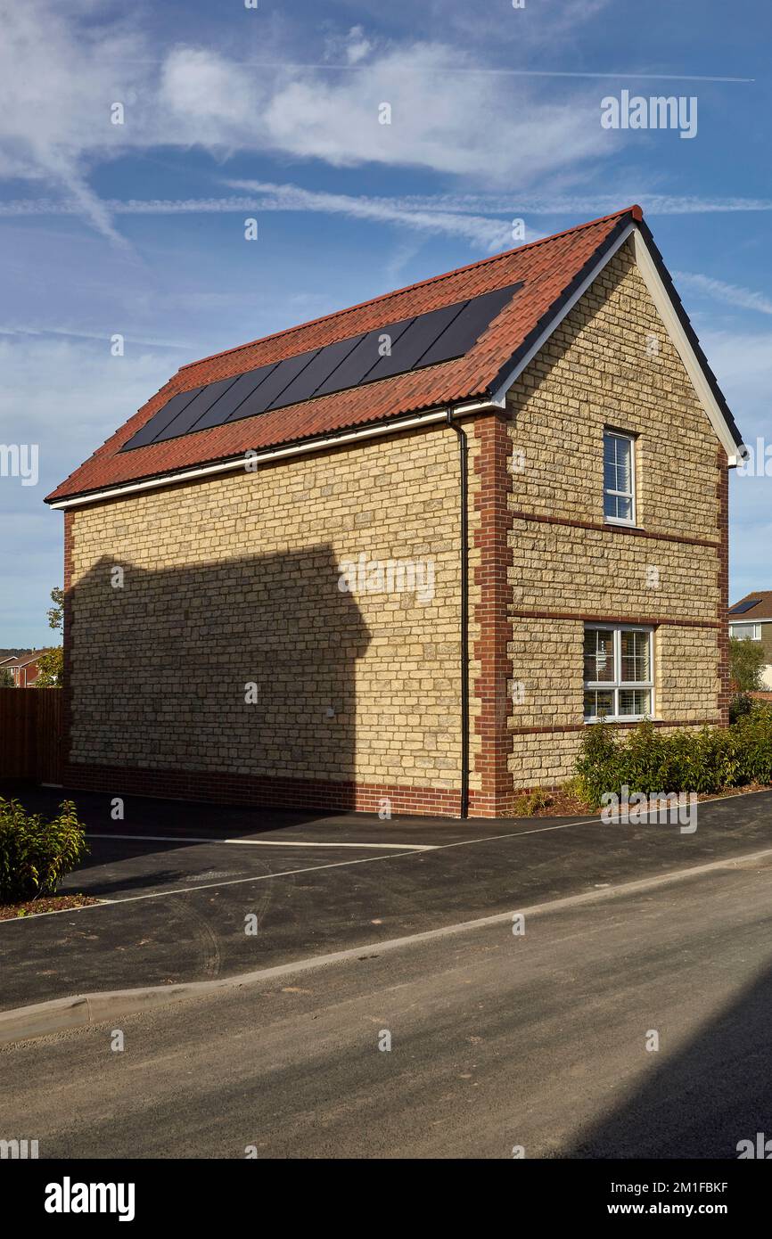 Pannelli solari sul tetto Foto Stock
