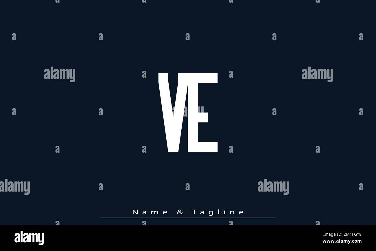 Lettere alfabetiche iniziali logo monogramma VE , EV Illustrazione Vettoriale