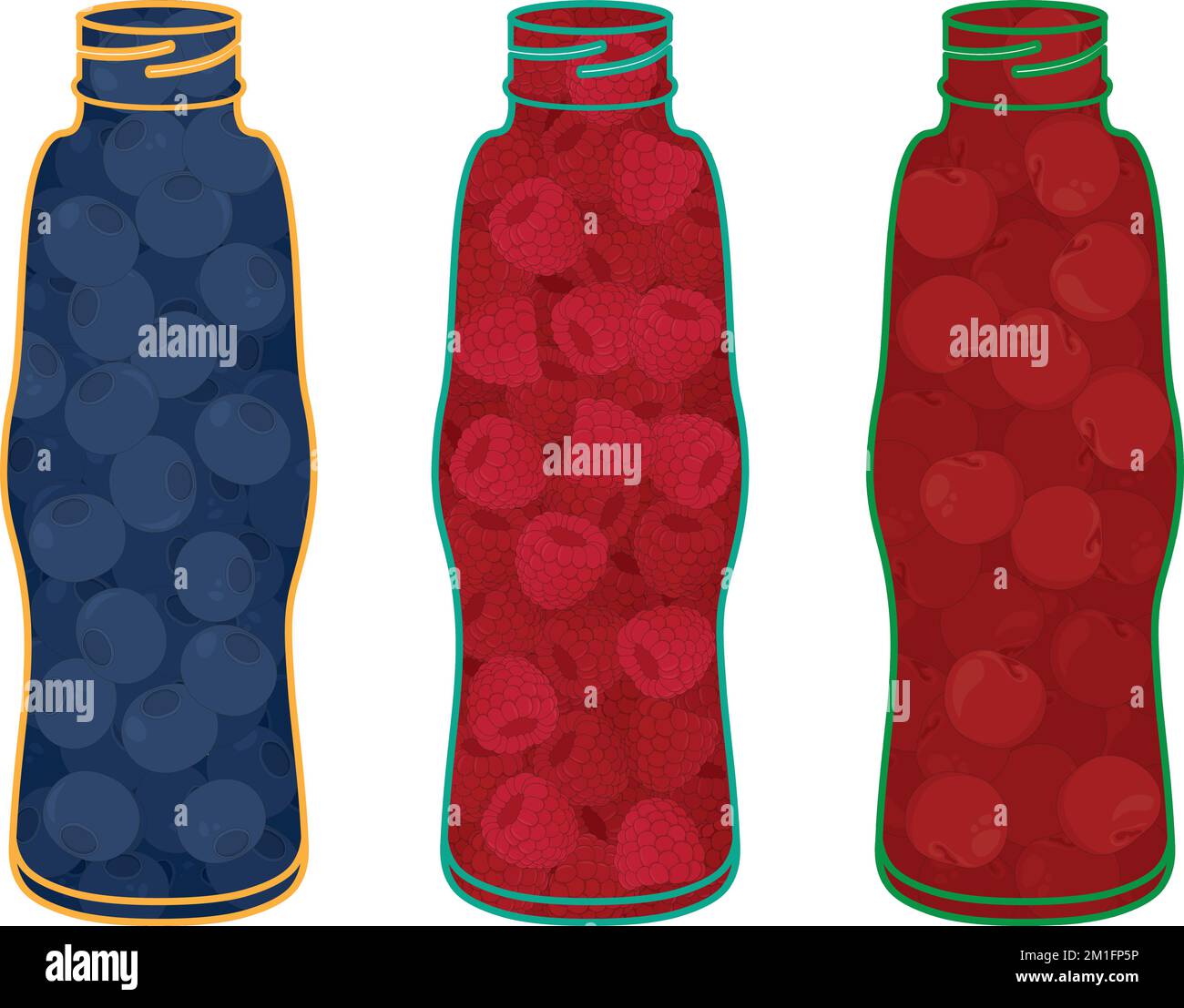 Bottiglie di succo Immagini Vettoriali Stock - Alamy