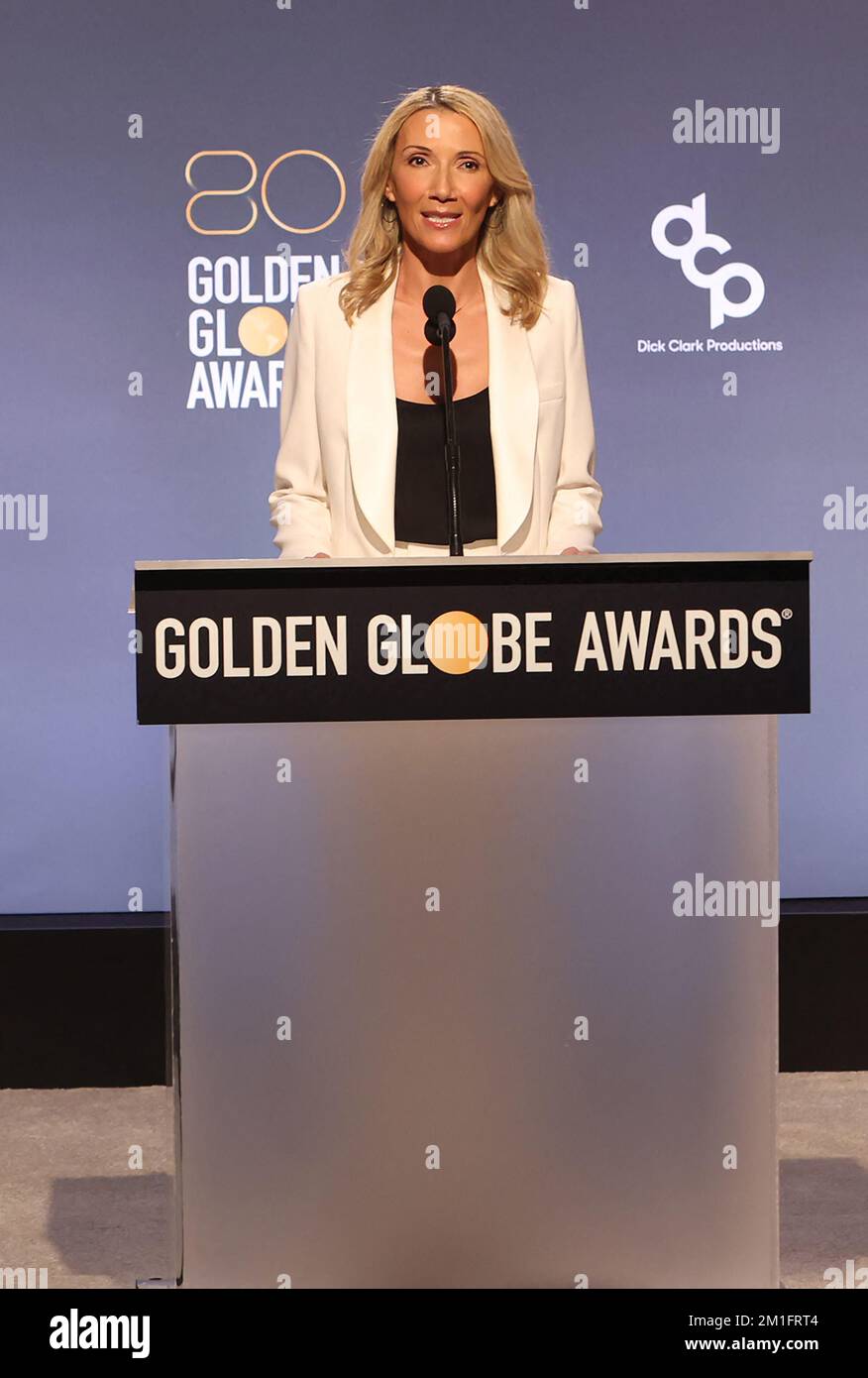 Los Angeles, CA, USA il 12 dicembre 2022. Helen Hoehne, al 80th Annual Golden Globe Awards Nominations al Beverly Hilton di Beverly Hills, Los Angeles, CA, USA il 12 dicembre 2022. Foto di dati Sadou/ABACAPRESS.COM Foto Stock