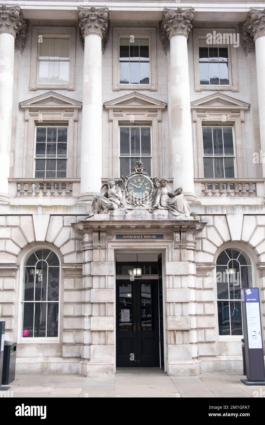 Ingresso alla Somerset House a Londra. Foto Stock