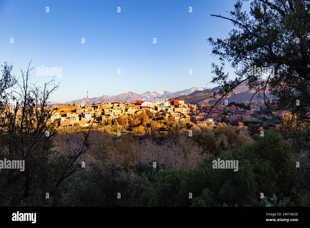 Amizmiz una piccola città berbera in Marocco nella catena montuosa dell'Alto Atlante Foto Stock