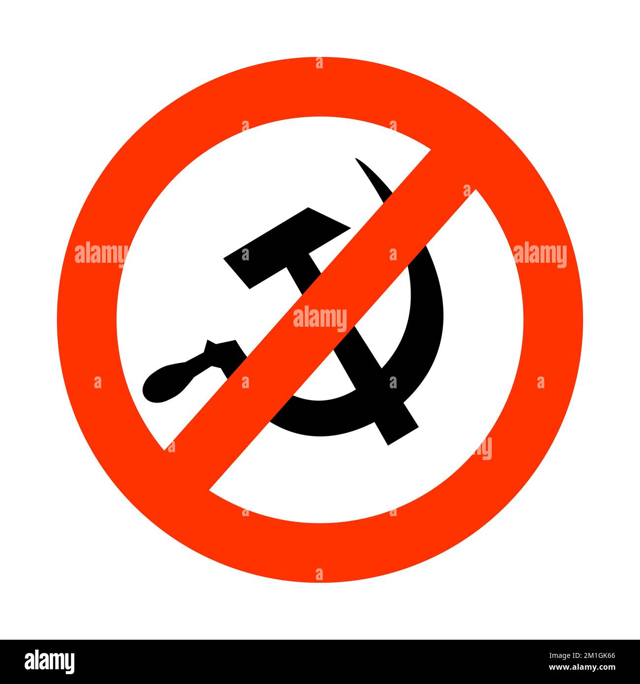 Segno di Decommunizzazione, crollo dell'Unione Sovietica. Illustrazione vettoriale Illustrazione Vettoriale