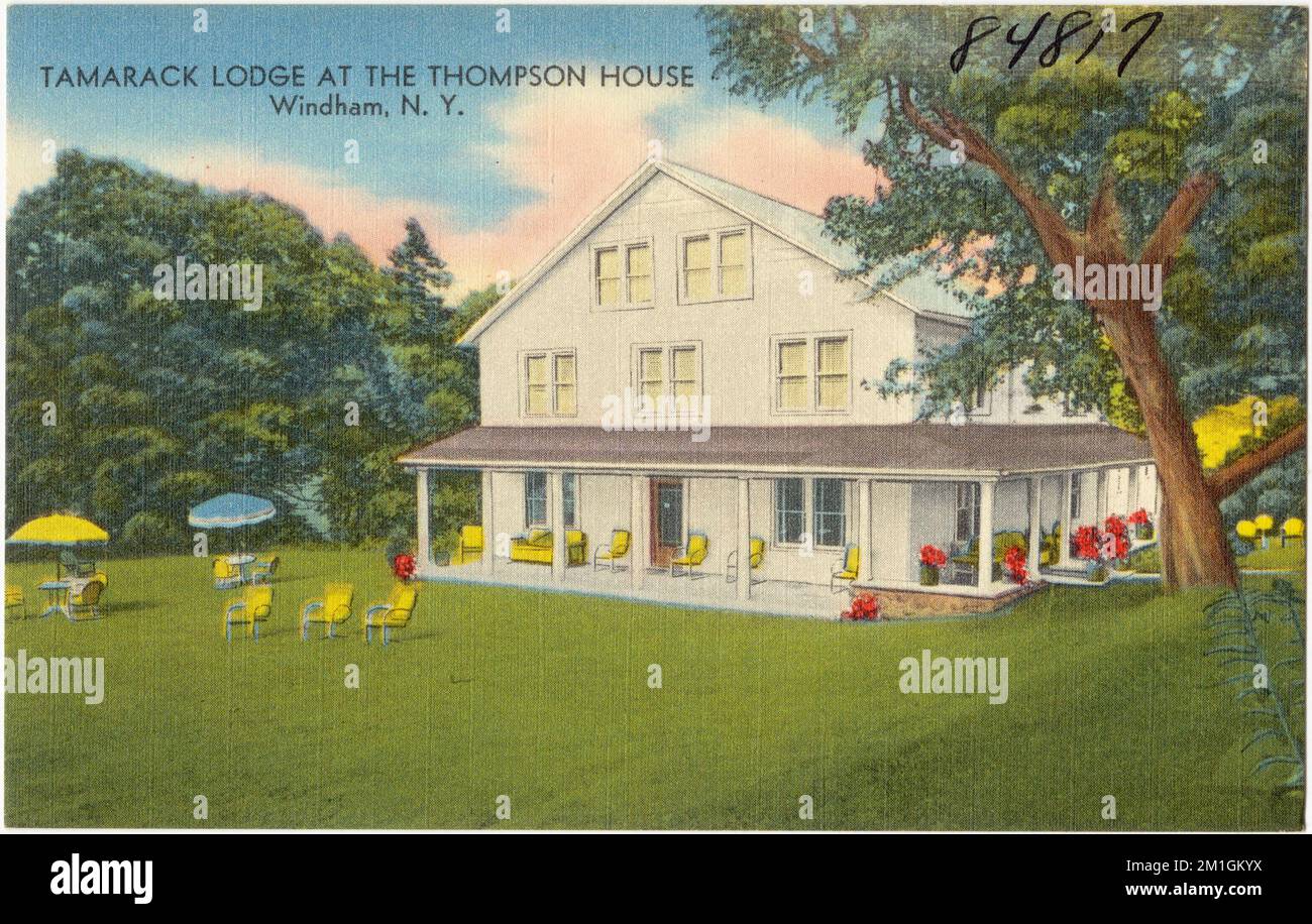Tamarack Lodge at the Thompson House, Windham, N. Y., Motel, Tichnor Brothers Collection, Cartoline degli Stati Uniti Foto Stock