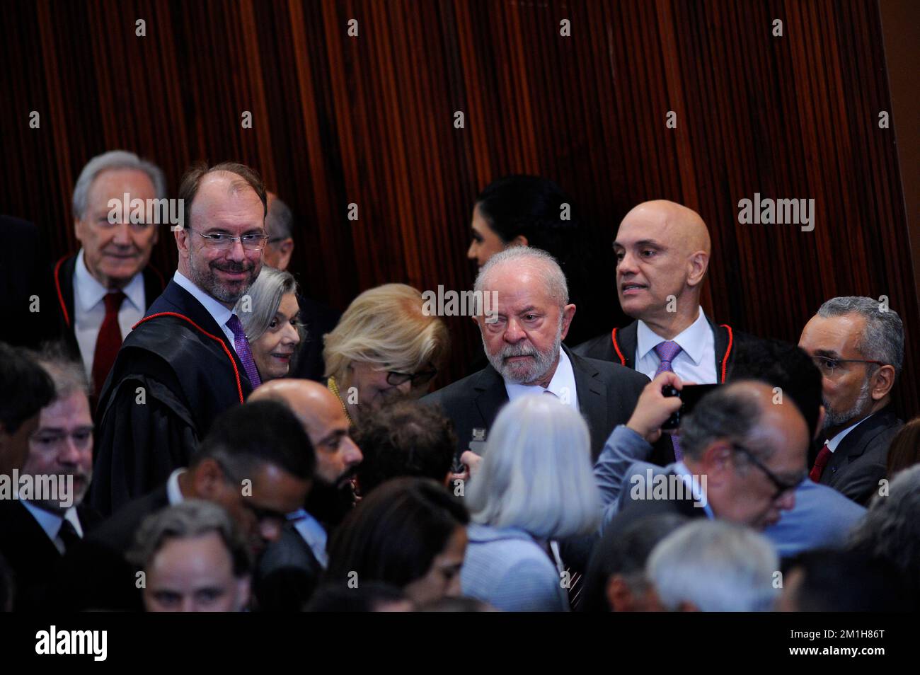 BRASILIA/DF (BRASILE), 12/12/2022 - DIPLOMATION/LULA/ELEZIONE/PRESIDENTE - cerimonia di laurea di Luiz Inacio Lula da Silva, eletto presidente del Brasile nelle ultime elezioni, e del suo vice-presidente, Geraldo Alckmin, nella cerimonia tenutasi presso il Tribunale elettorale superiore (TSE), questo lunedì (12). La cerimonia è stata condotta dal Ministro Alexandre de Moraes e ha visto la partecipazione di alcuni ex presidenti come Jose Sarney e Dilma Roussef. Foto di Claudio Reis/AG. Quadro 31119 (Claudio Reis/AG. Enquadrar/SPP) Credit: SPP Sport Press Photo. /Alamy Live News Foto Stock