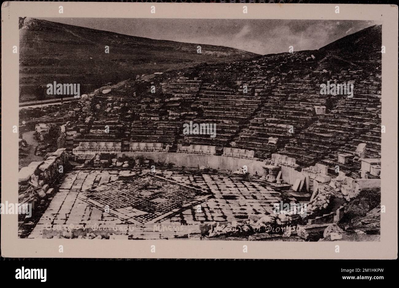 Θεατρον Διονύσου - Teatro di Dionisi , siti archeologici, Anfiteatro. Collezione Nicholas Catsimpoolas Foto Stock