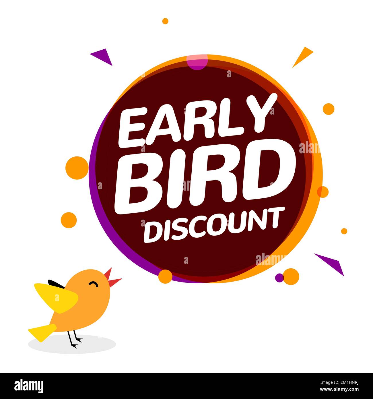 Early Bird sconto vettore offerta speciale icona di vendita. Promo banner del cartoon icona Early Bird Illustrazione Vettoriale