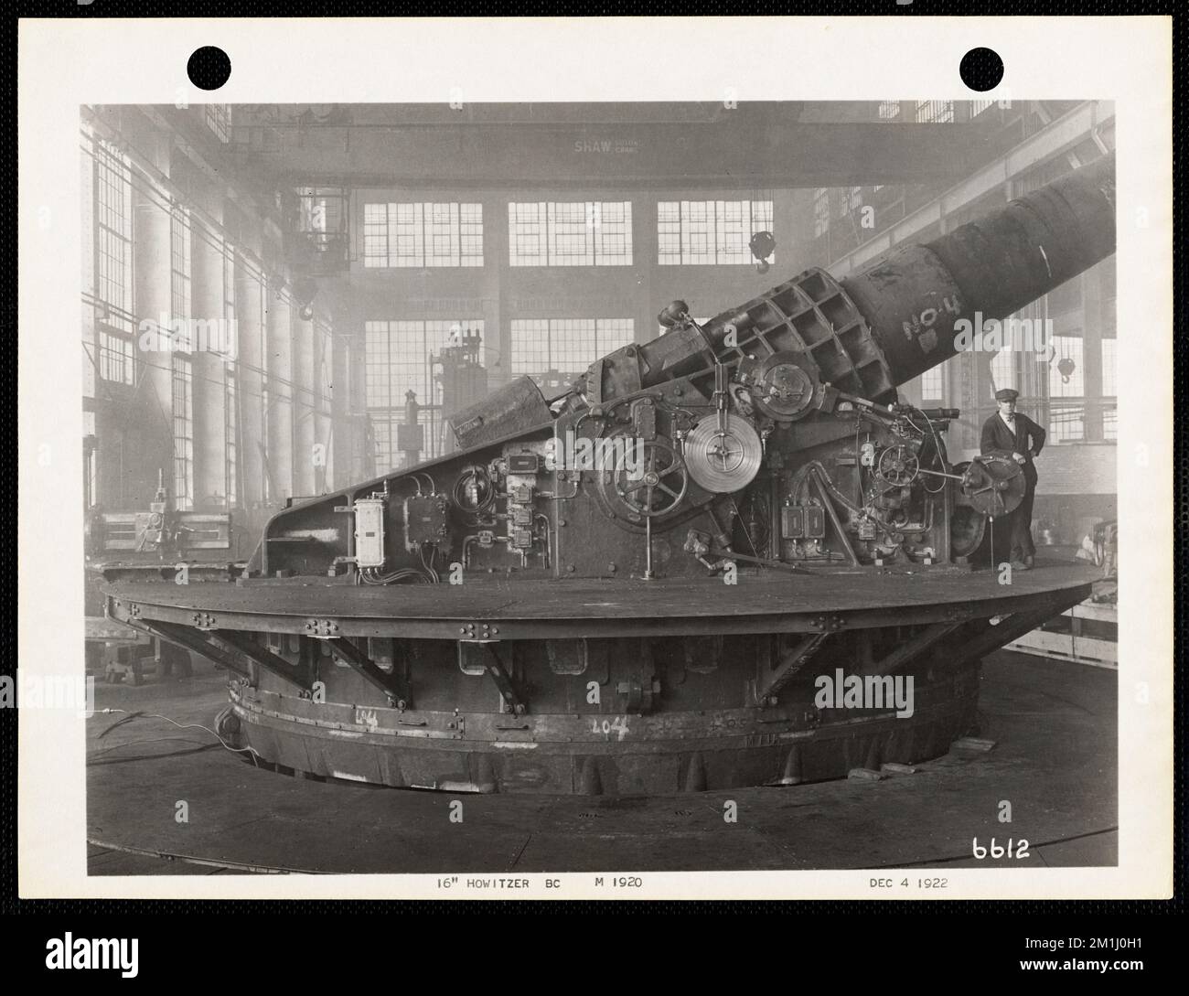 16' Howitzer BC M 1920 , Armorie, Ordnance Industry, Arms & Arms, OWITZER, Watertown, Arsenal Mass.. Record degli Stati Uniti Esercito operativo Foto Stock