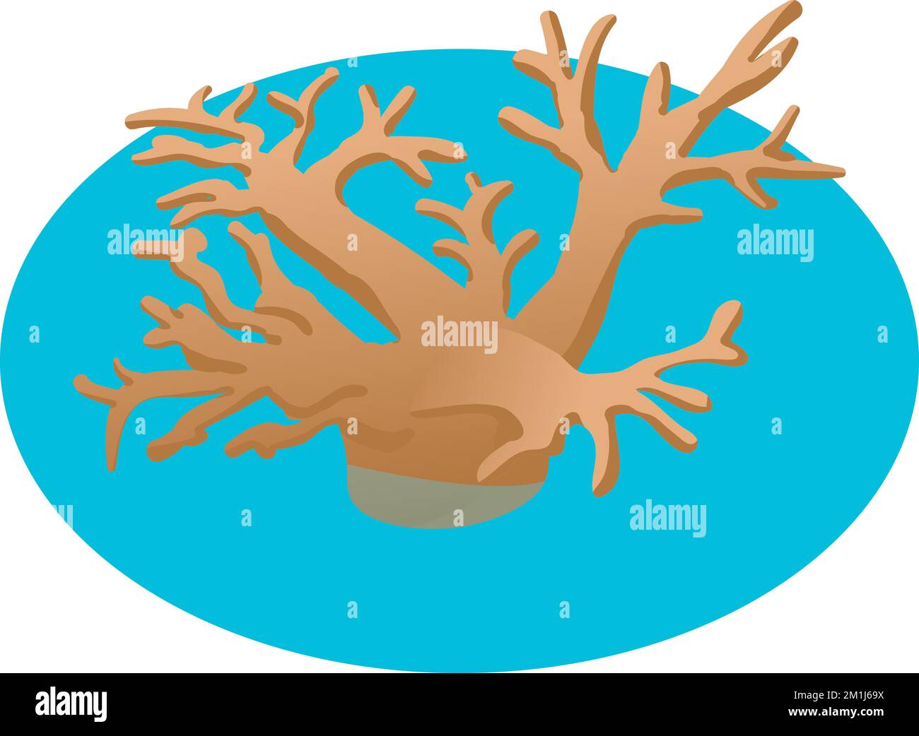 Icona marrone alghe vettore isometrico. Alghe marroni scure in acqua marina icona. Mondo sottomarino, invertebrato Illustrazione Vettoriale