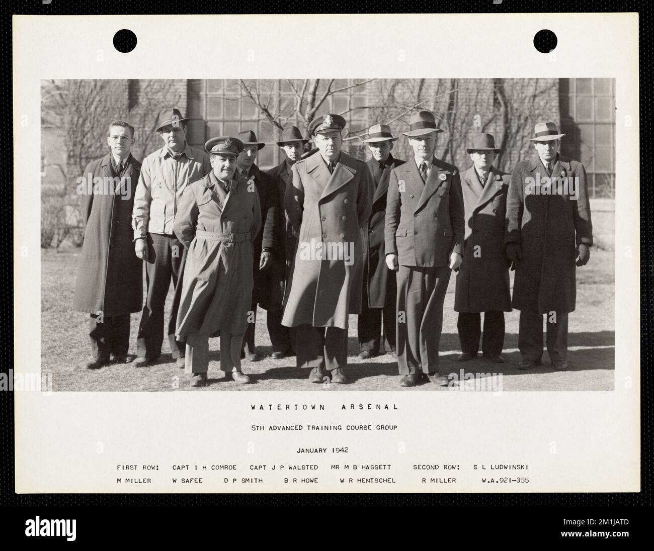 5th Gruppo di Corsi di formazione avanzata , Armeria, industria delle Ordinanze, studenti, ufficiali militari, Watertown, Arsenal Mass.. Record degli Stati Uniti Esercito operativo Foto Stock