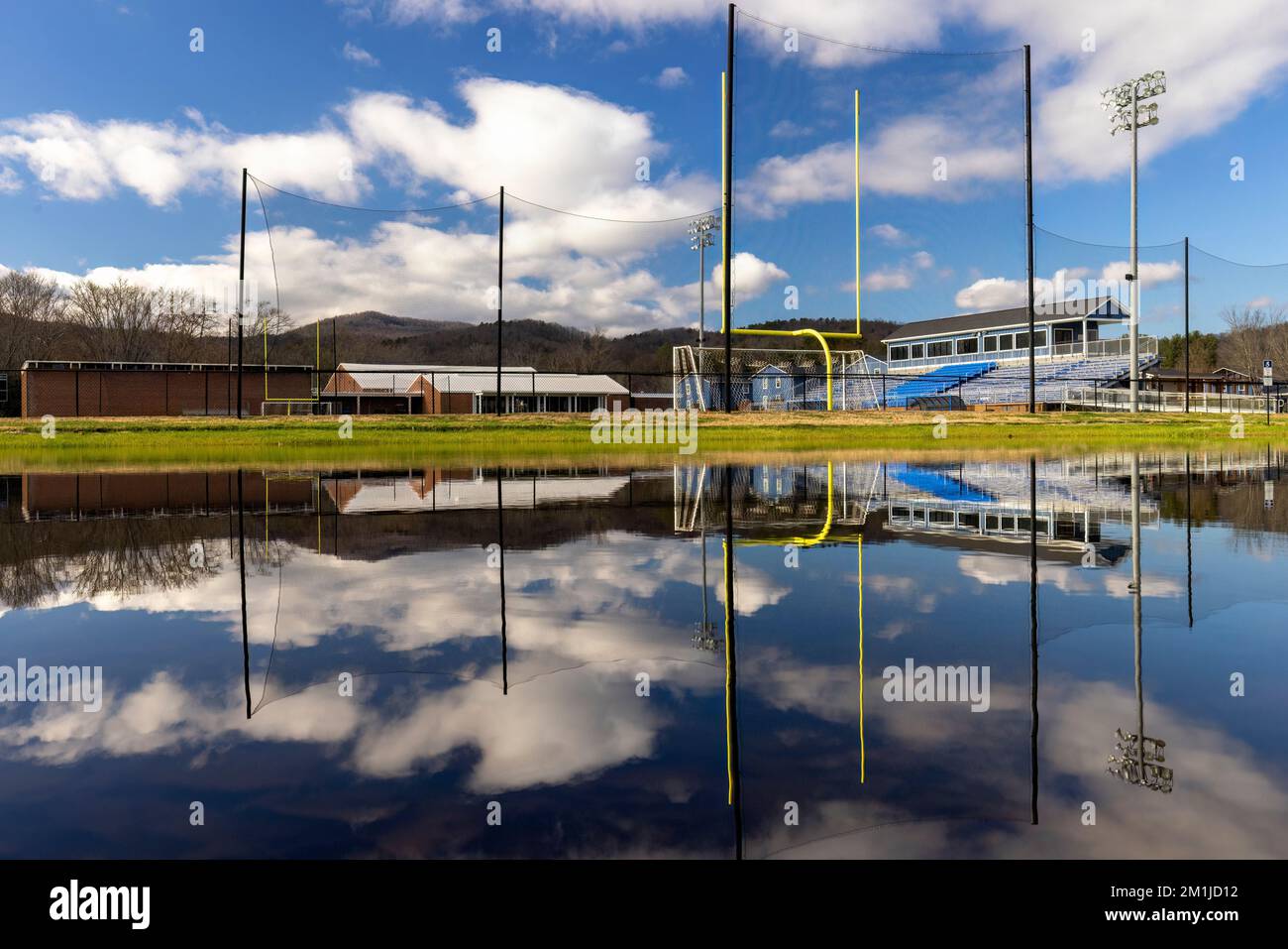 Riflessioni di Ives-Lemel Family Field al Brevard College - Brevard, North Carolina, USA Foto Stock
