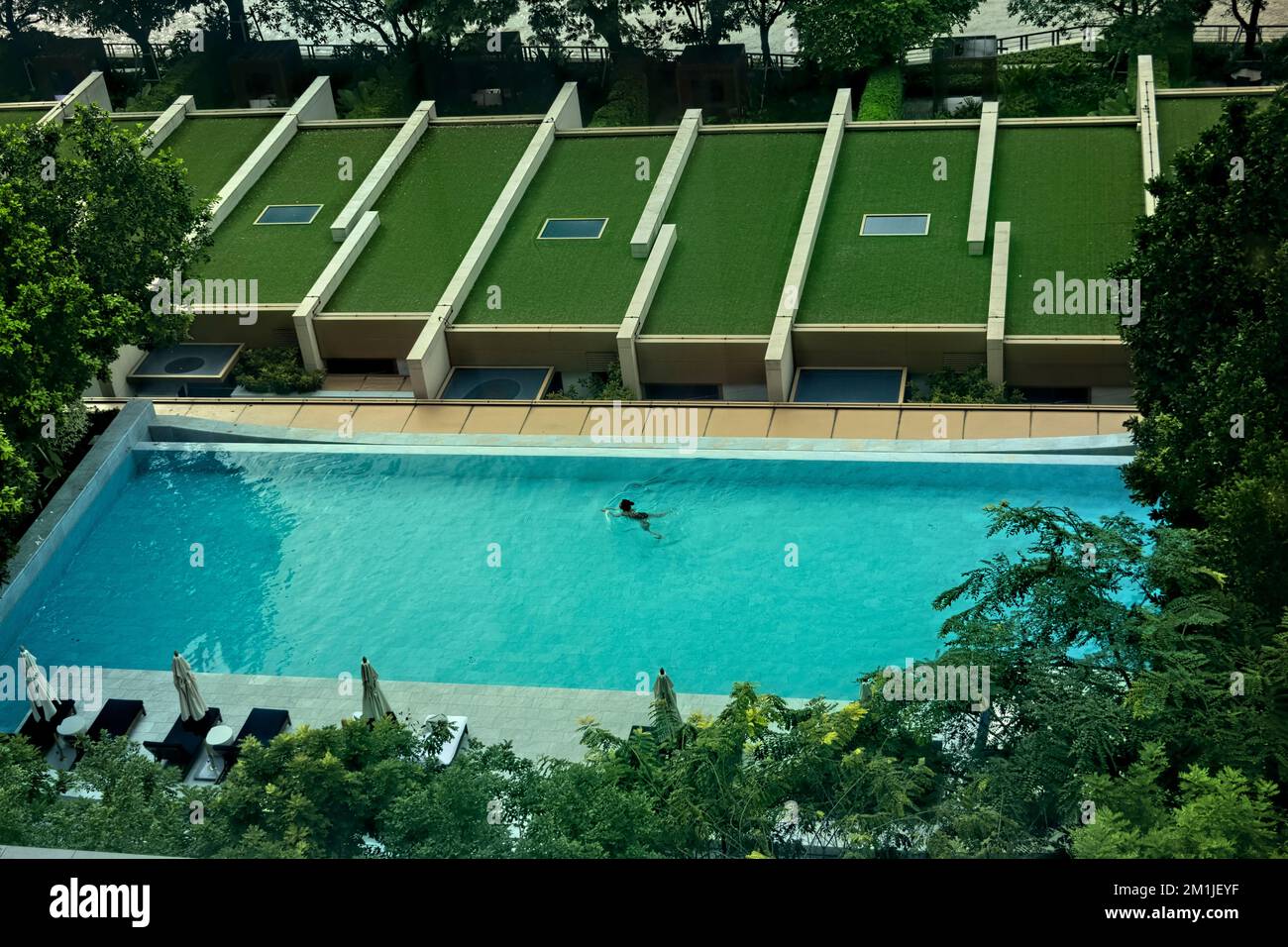 Piscina di lusso al Capella, Bangkok, Thailandia Foto Stock