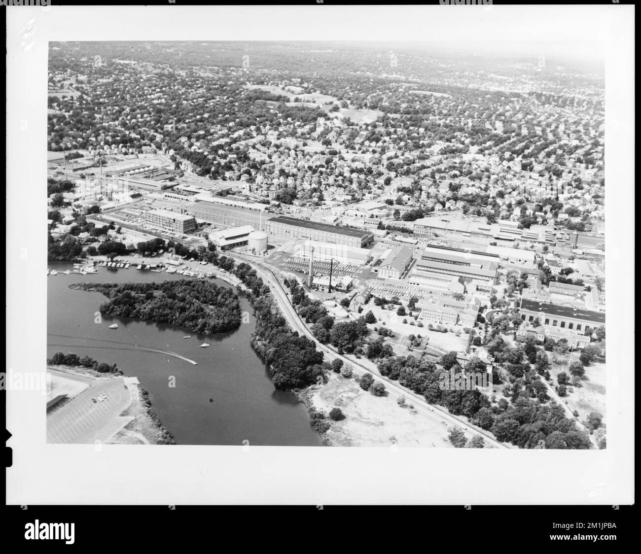 Vista aerea, Armeria, Watertown Arsenal Mass.. Record degli Stati Uniti Esercito operativo Foto Stock