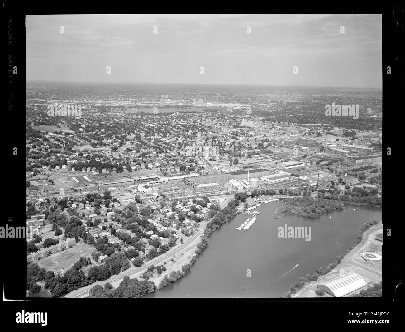 Vista aerea, Armeria, Watertown Arsenal Mass.. Record degli Stati Uniti Esercito operativo Foto Stock