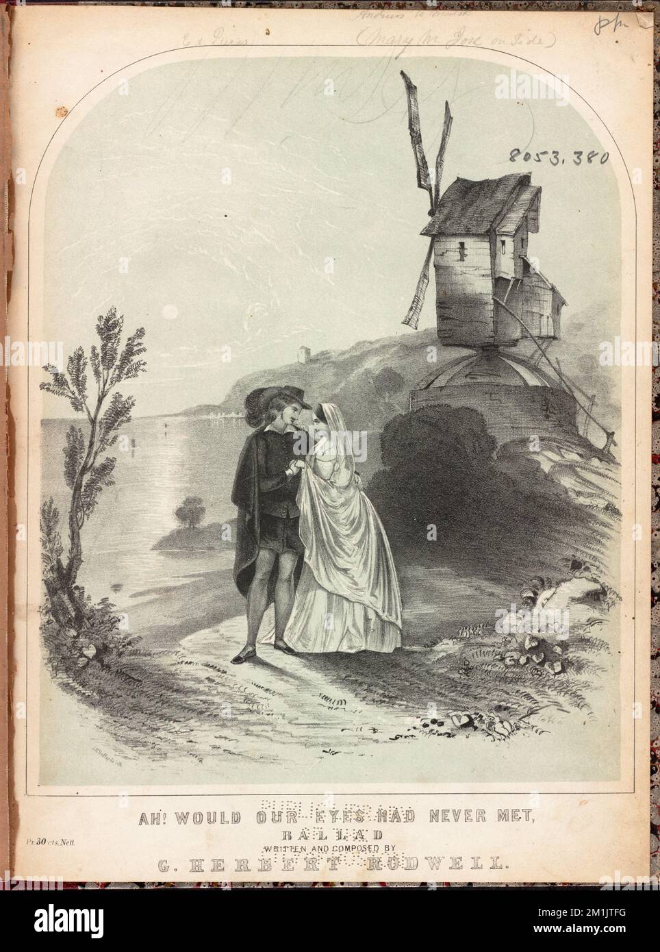 Ah! I nostri occhi non si sarebbero mai incontrati, ballata , Foto Stock