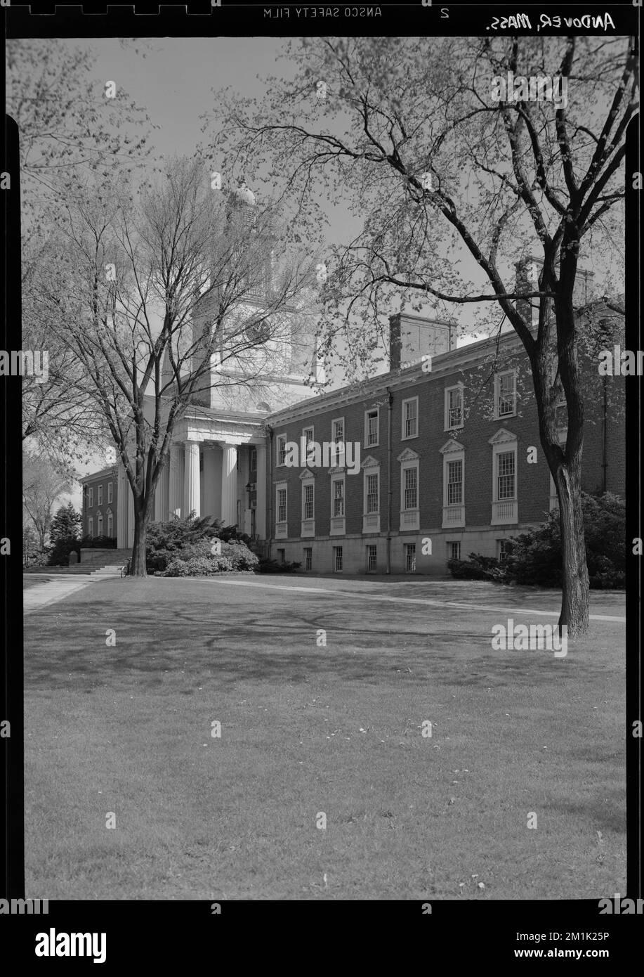 Andover, Samuel Phillips Hall, primavera , architettura, Scuole, Accademia Phillips. Samuel Chamberlain Fotografia negatives Collection Foto Stock