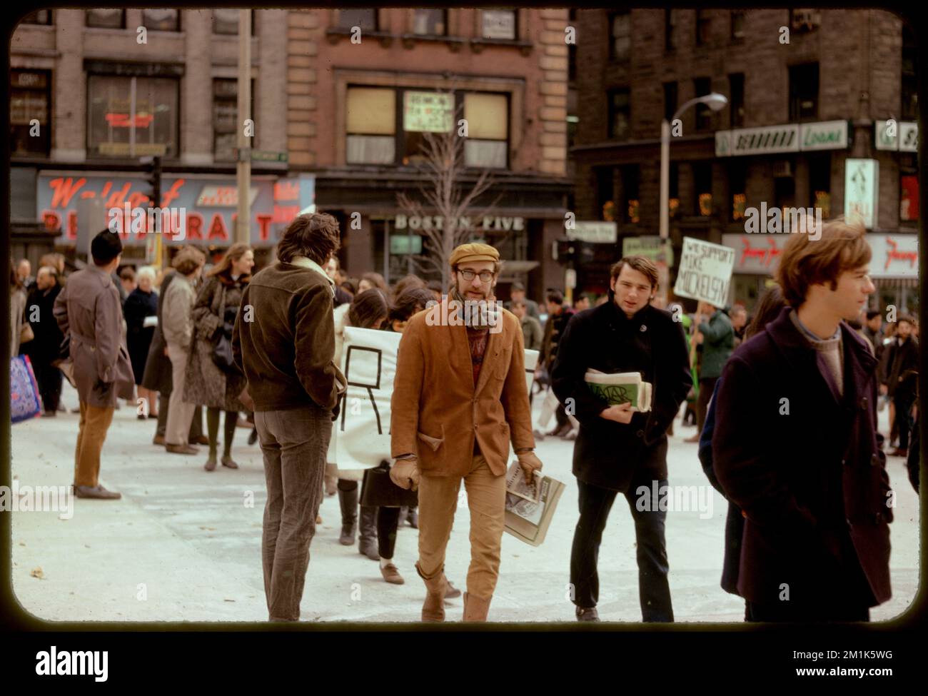 Dimostrazione anti-guerra, Boston Common , dimostrazioni. Collezione Edmund L. Mitchell Foto Stock