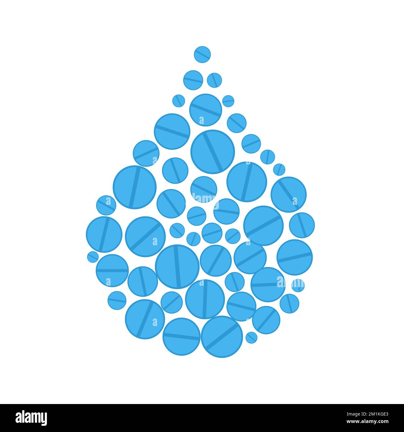 Antibiotici in acqua ambiente illustrazione Illustrazione Vettoriale