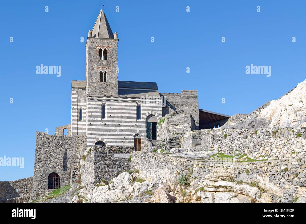 Famosa Chiesa di San Pietro,Porto Venere,riviera italiana,Liguria,Italia Foto Stock