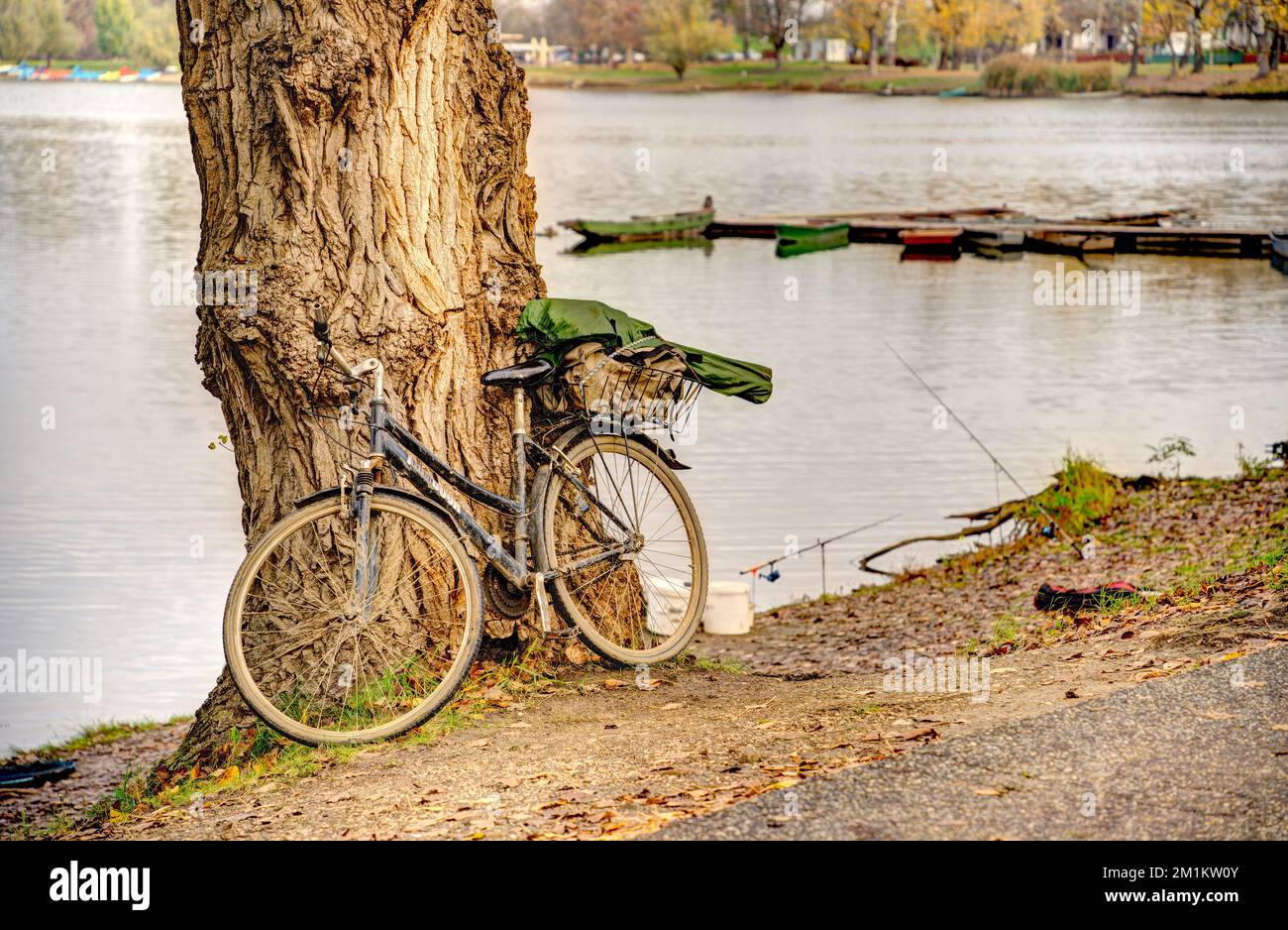 Martely, pittoresco villaggio sul Tisza, Ungheria Foto Stock
