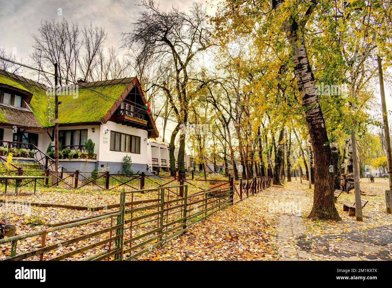 Martely, pittoresco villaggio sul Tisza, Ungheria Foto Stock