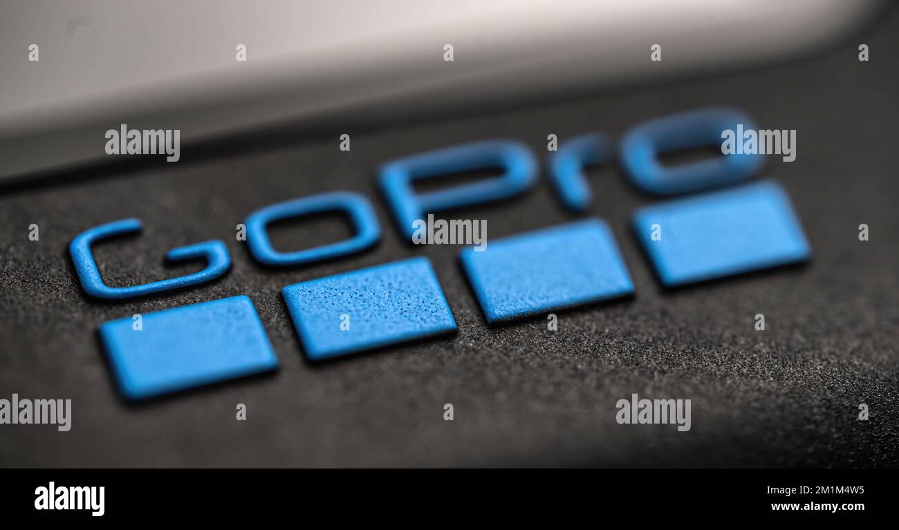 Logo della fotocamera GoPro Foto Stock