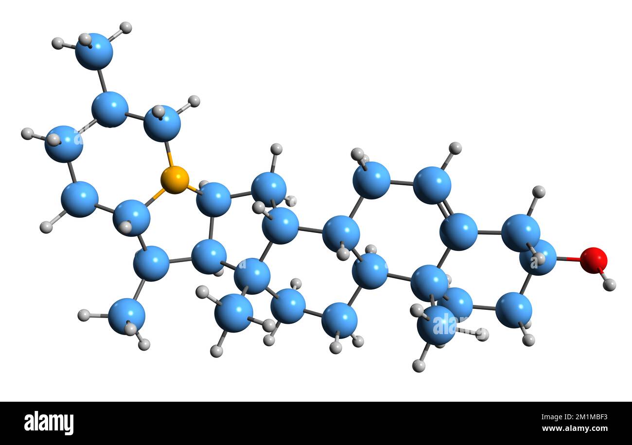 3D immagine della formula scheletrica della salanidina - struttura chimica molecolare della fitochimica isolata su sfondo bianco Foto Stock