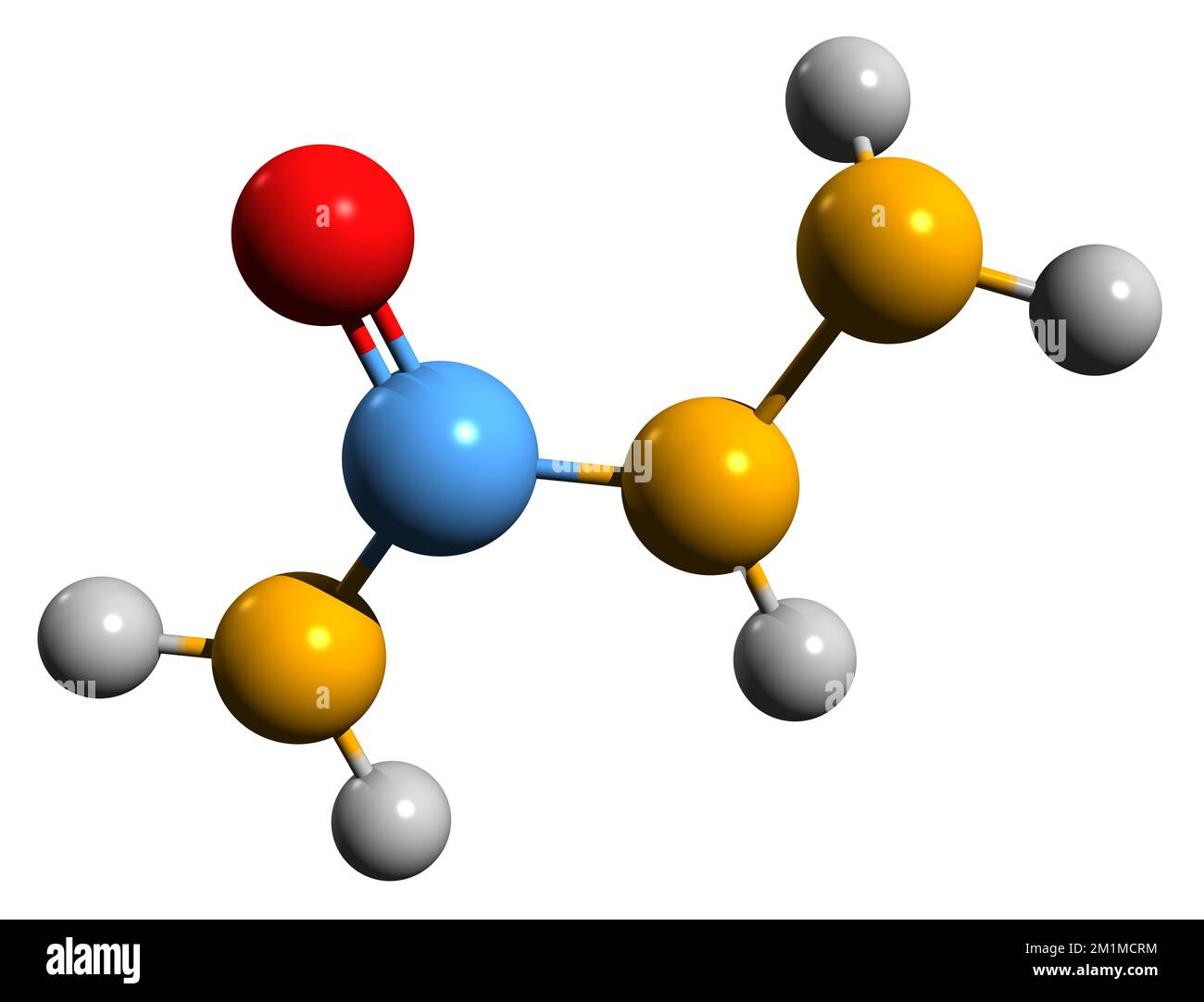 3D immagine della formula scheletrica semicarbazide - struttura chimica molecolare del metabolita isolato su sfondo bianco Foto Stock