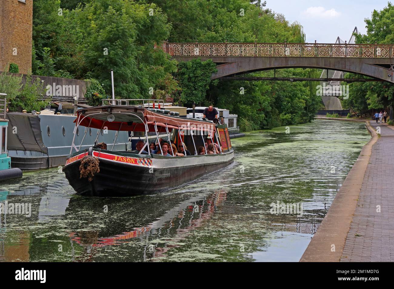 Regents Canal Towpath, Camden, North London, Inghilterra, Regno Unito, NW1 7TN Foto Stock