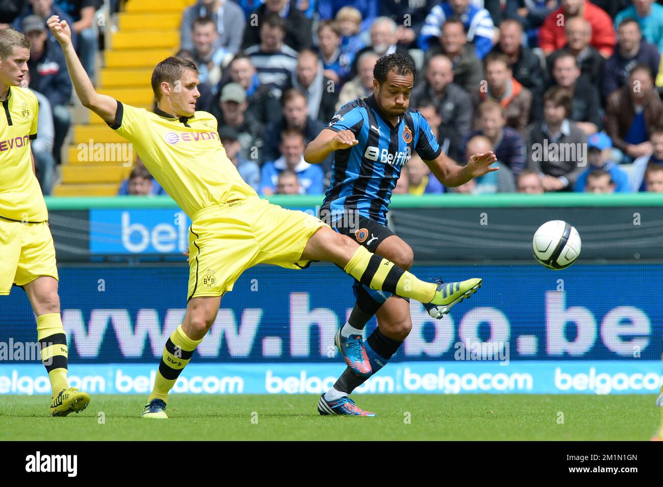 20120714 - BRUGGE, BELGIO: Vadis Odjidja Ofoe del Club nella foto durante la amichevole partita di calcio Club Brugge vs campione tedesco Borussia Dortmund al Brugse Metten, a Brugge, sabato 14 luglio 2012. FOTO DI BELGA BRUNO FAHY Foto Stock