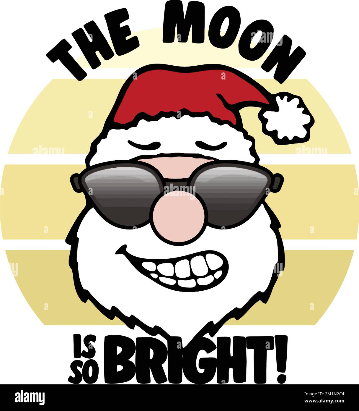 divertente cartone animato babbo natale con occhiali da sole Illustrazione Vettoriale