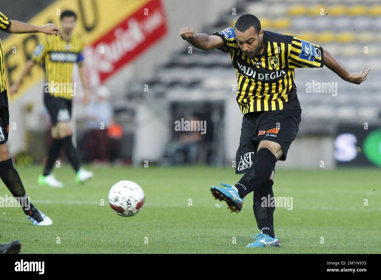 20120901 - LIER, BELGIO: Ahmed Samir Farag di Lierse nella foto durante la partita della Jupiler Pro League tra SK Lierse e Oud-Heverlee - Leuven, a Lier, sabato 01 settembre 2012, il sesto giorno del campionato di calcio belga. BELGA FOTO KRISTOF VAN ACCOM Foto Stock