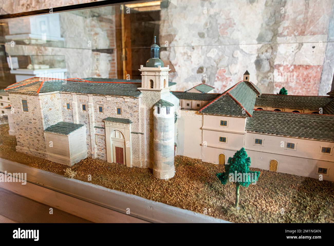 Miniatura del monastero di Santa Maria di Carracedo, El Bierzo, Spagna Foto Stock