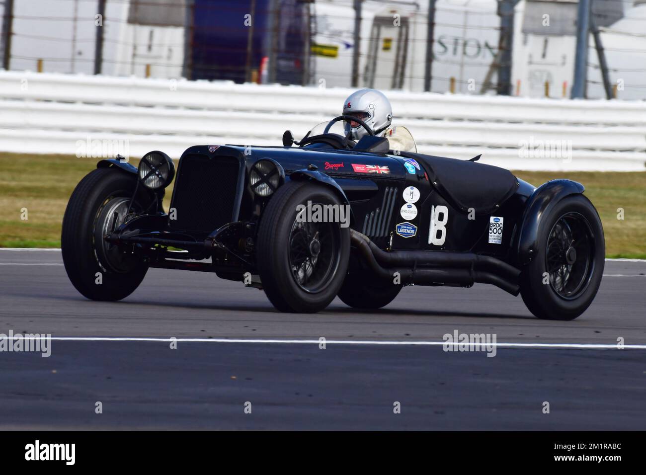 Rudiger Friedrichs, Alvis Firefly Special, MRL Pre-War Sports Cars ‘BRDC 500’, una gara di 40 minuti con la possibilità di un secondo pilota in quaranta minuti r Foto Stock