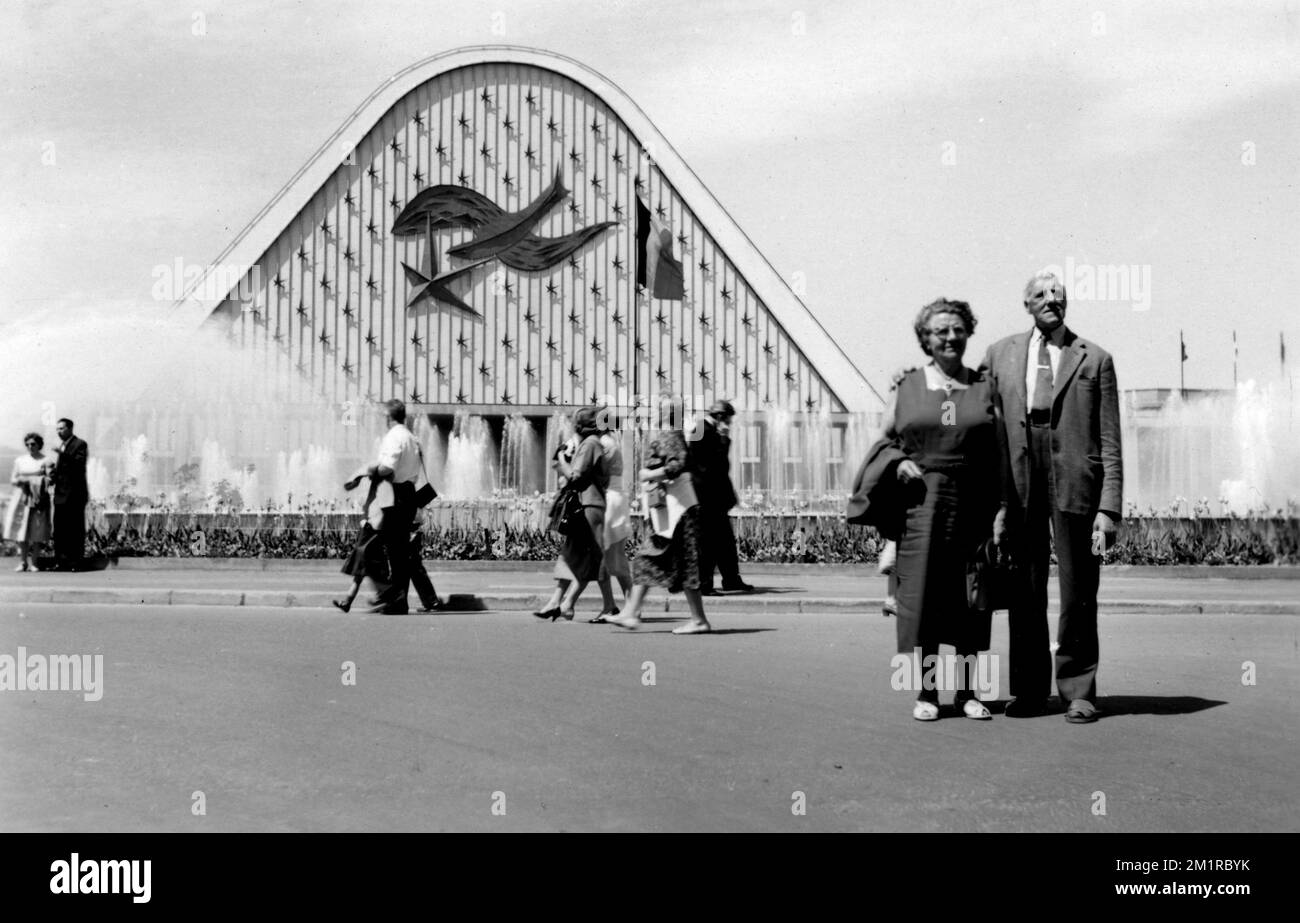Esposizione mondiale 'Expo 58' a Bruxelles (1958) dal 17 aprile al 19 ottobre 1958 si è svolta l'Expo 58, nota anche come Fiera mondiale di Bruxelles. Fu la prima grande fiera mondiale dopo la seconda guerra mondiale Foto Stock