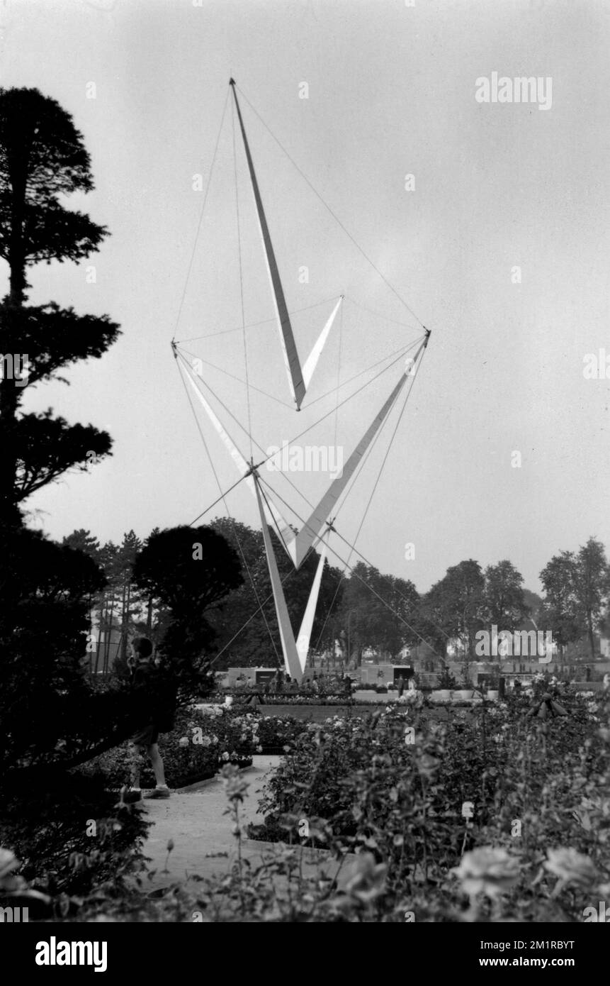 Esposizione mondiale 'Expo 58' a Bruxelles (1958) dal 17 aprile al 19 ottobre 1958 si è svolta l'Expo 58, nota anche come Fiera mondiale di Bruxelles. Fu la prima grande fiera mondiale dopo la seconda guerra mondiale Foto Stock