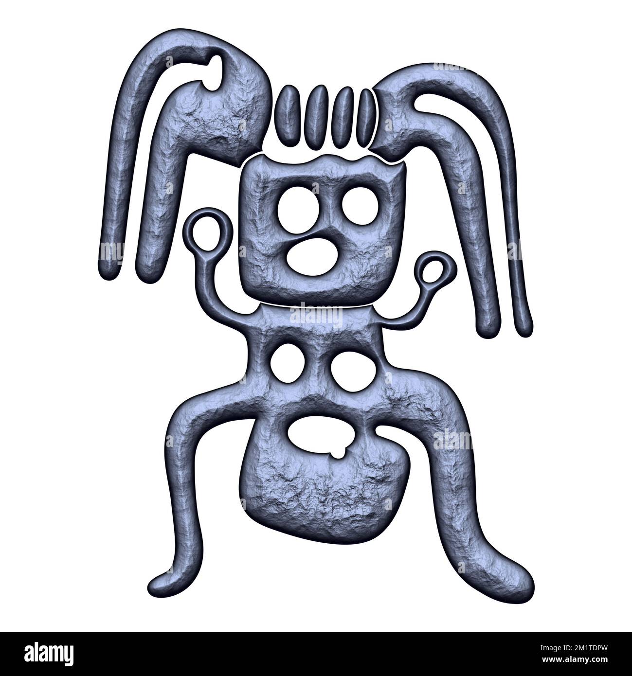 Geoglifo dell'umanoide dal deserto di Nazca, Perù, Sud America Foto Stock