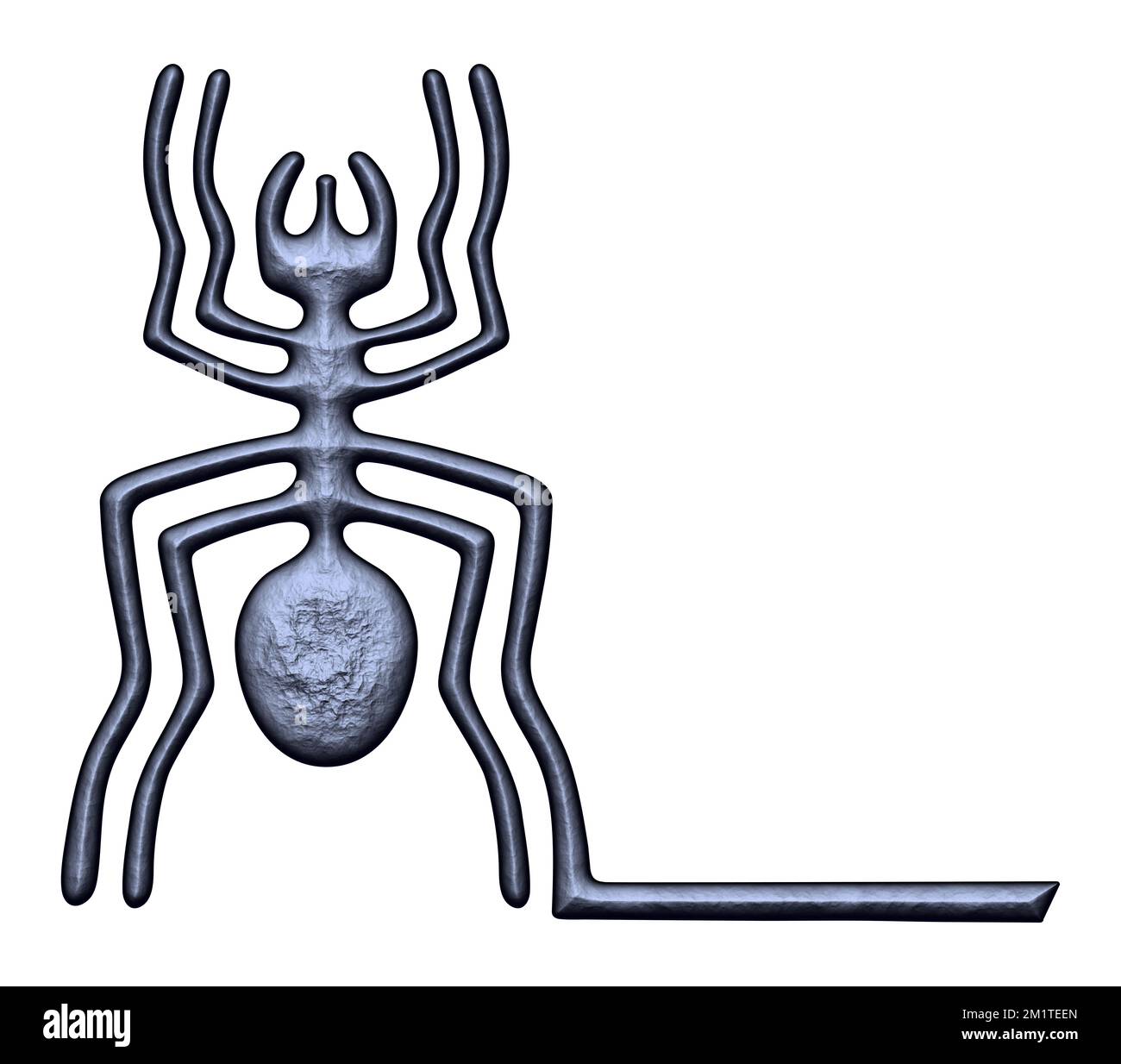 Geoglyph del ragno da Nazca, le linee Nazca, deserto Nazca, Perù Foto Stock