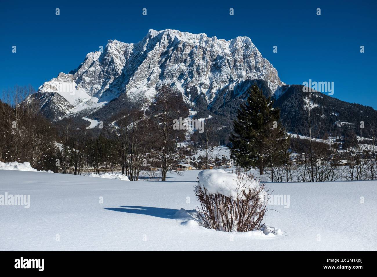 Die Zugspitze im Inverno Foto Stock