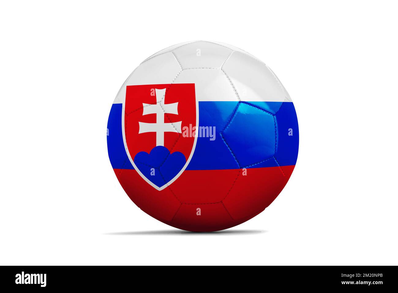 Palloni da calcio con il team bandiere, calcio Euro 2016. Gruppo B, Slovacchia - percorso di clipping Foto Stock