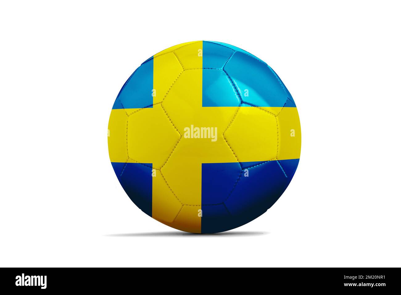 Palloni da calcio con il team bandiere, calcio Euro 2016. Gruppo E, Repubblica di Svezia- tracciato di ritaglio Foto Stock