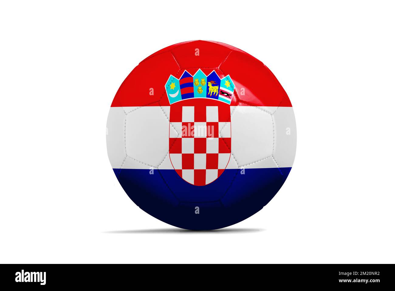 Palloni da calcio con il team bandiere, calcio Euro 2016. Gruppo D, Croazia - percorso di clipping Foto Stock