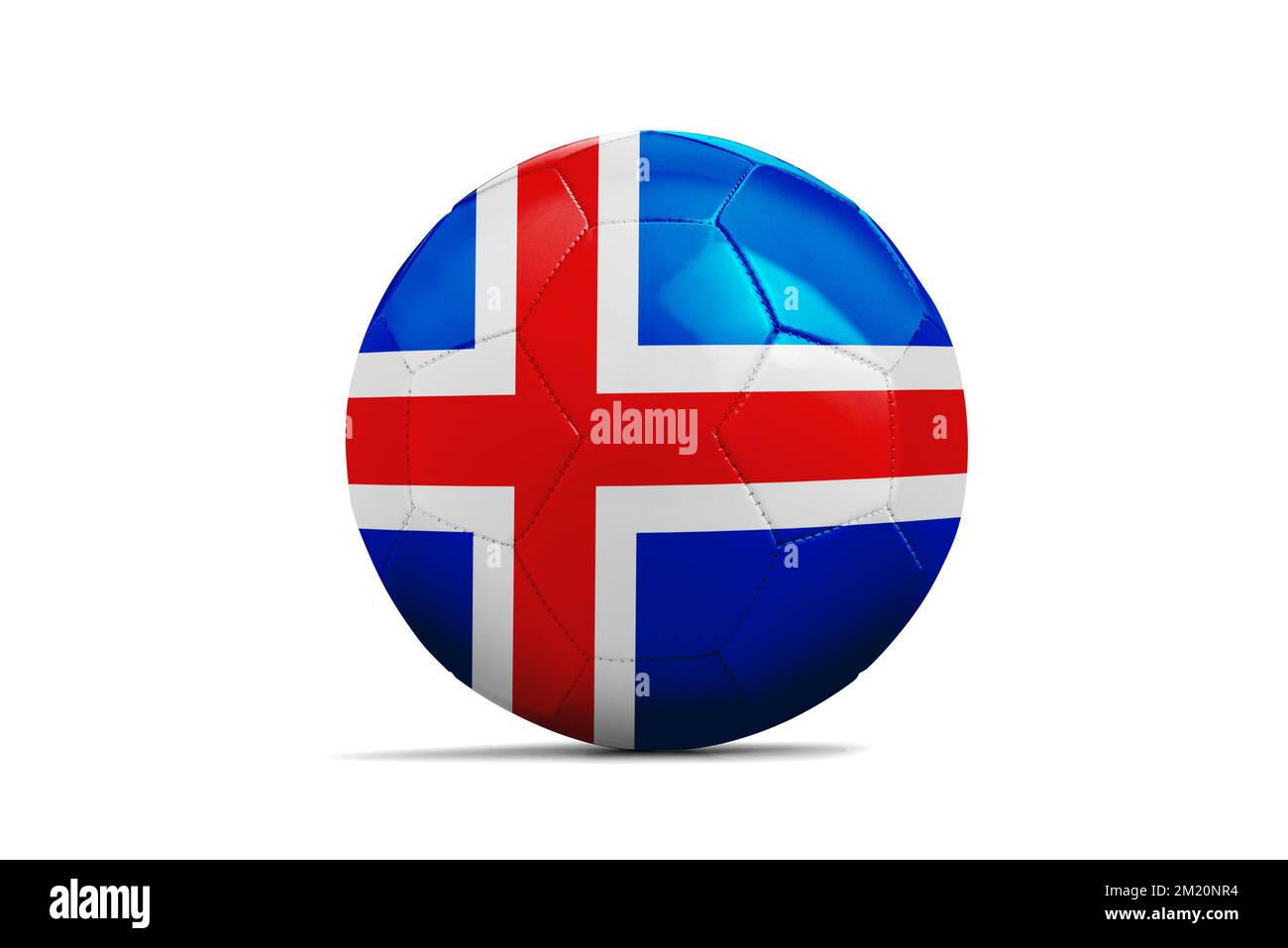 Palloni da calcio con il team bandiere, calcio Euro 2016. Gruppo F, Islanda - percorso di clipping Foto Stock