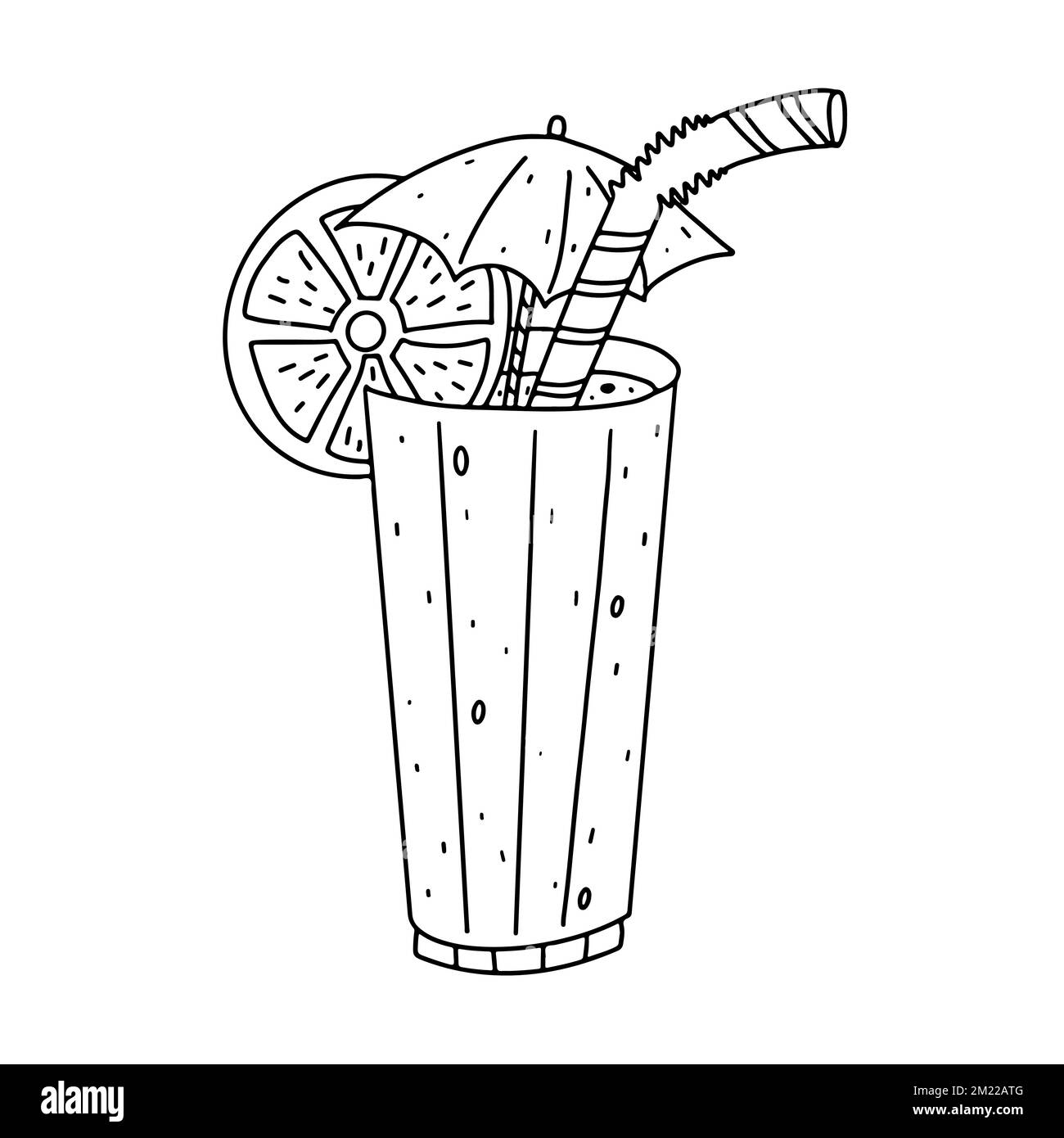 Panela bere in stile doodle disegnata a mano. Bevanda fredda prodotta in Colombia. Illustrazione vettoriale Illustrazione Vettoriale