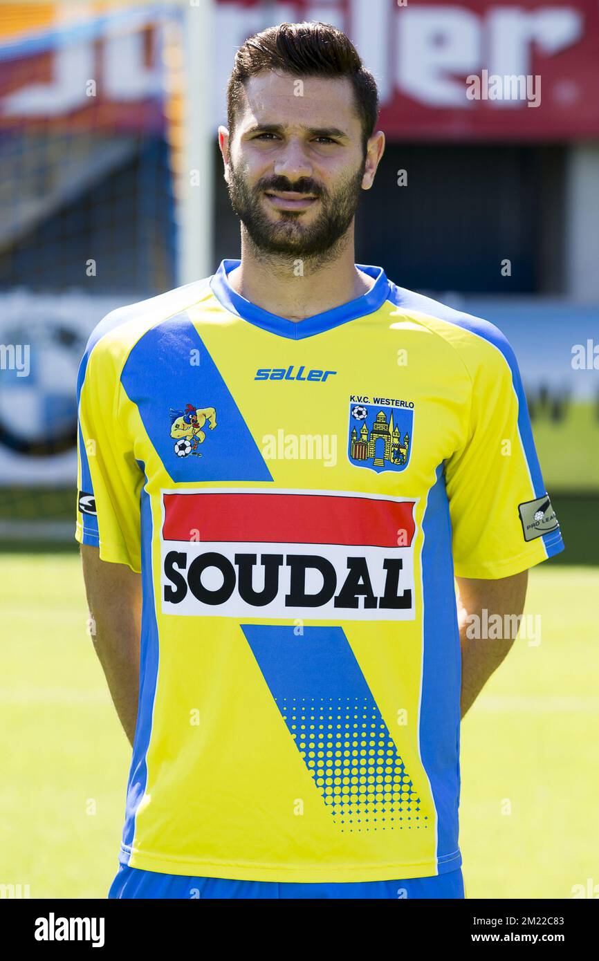 Michalis Manias nella foto durante la stagione 2016-2017 fotografia spara della prima squadra di calcio belga KVC Westerlo, martedì 19 luglio 2016 a Westerlo. Foto Stock