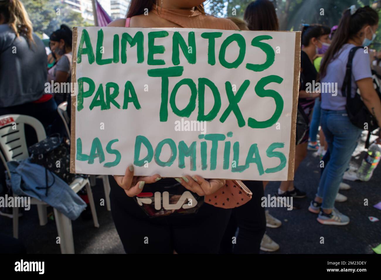 Un poster alliments per tutte le domitillas: Movimenti sociali e coalizioni multi-partito. Ciudad Autonoma De Buenos Aires Foto Stock