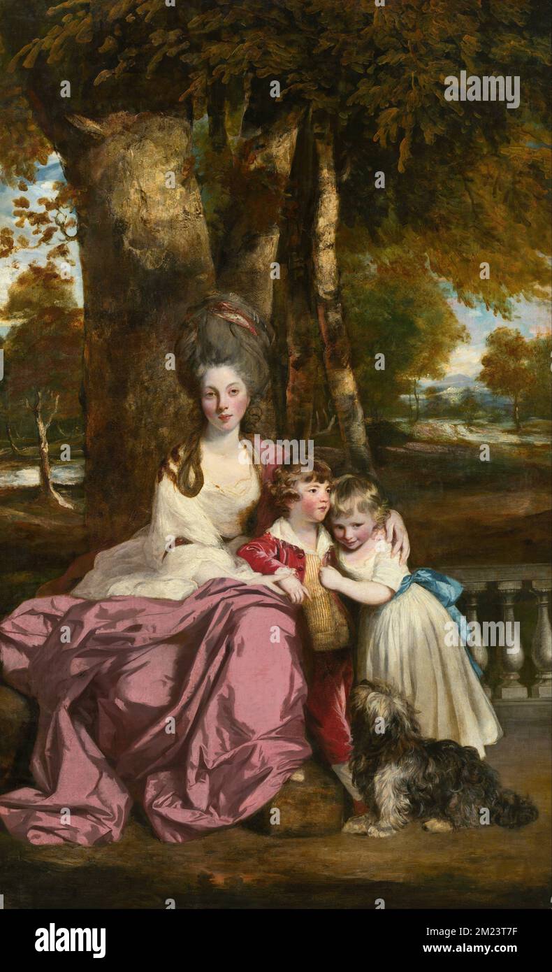 Lady Elizabeth Delmé e i suoi figli (1779), Pittura di Joshua Reynolds Foto Stock