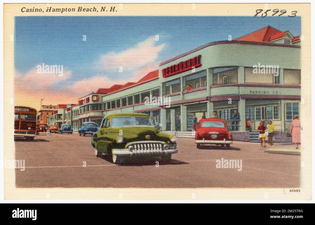 Casinò, Hampton Beach, N.H. , Sport & strutture ricreative, Tichnor Brothers Collection, cartoline degli Stati Uniti Foto Stock