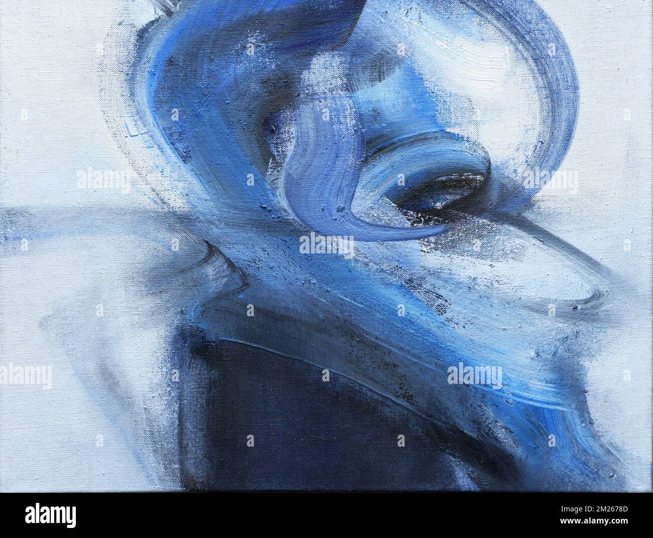 Dettagli tratti da un'opera personale, che contempla la possibilità di suggerire una scultura astratta, per poi scoprire un profilo alieno molto lunatico nell'ozio. Foto Stock